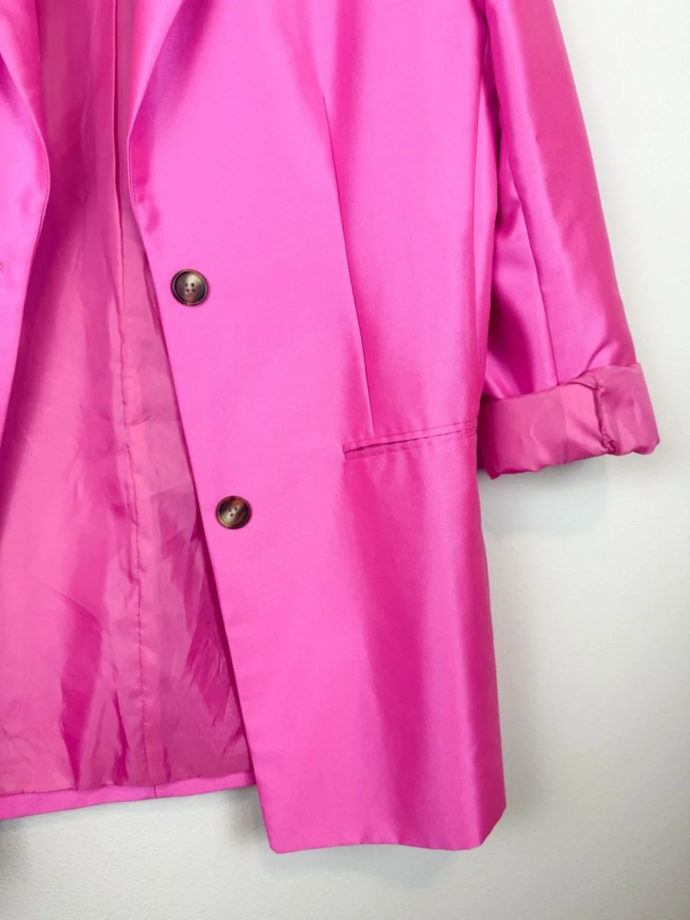 ASOS Design Ultimate Oversized Grandad Blazer in Hot Pink‎ Size 2